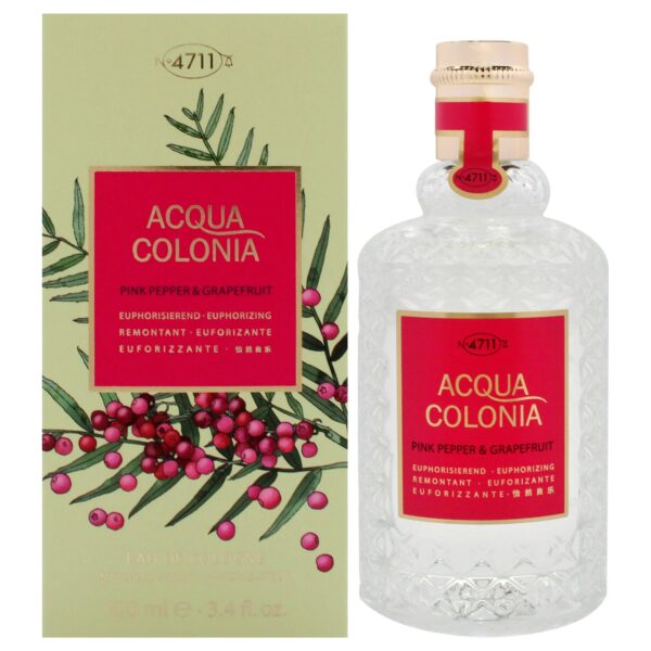 4711 Acqua Colonia Pink Pepper & Grapefruit Eau de Cologne for Unisex – 3.4 oz