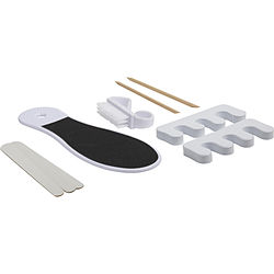 8-Piece Pedicure Set with Foot File, Nail Brush & Grooming Tools