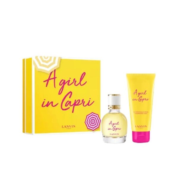 A Girl In Capri by Lanvin EDT SPRAY 1.7 OZ & BODY LOTION 3.4 OZ