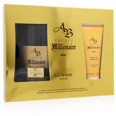 Ab Spirit Millionaire by Lomani Men's Fragrance Gift Set