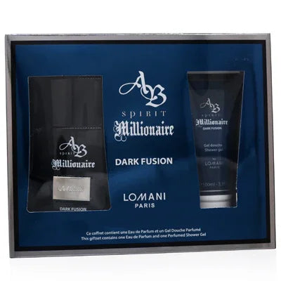 Ab Spirit Millionaire Dark Fusion by Lomani Men's Fragrance Set