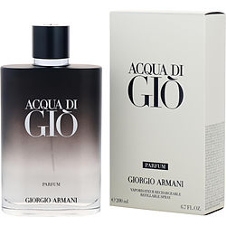 Acqua Di Gio by Giorgio Armani PARFUM SPRAY REFILLABLE 6.7 OZ