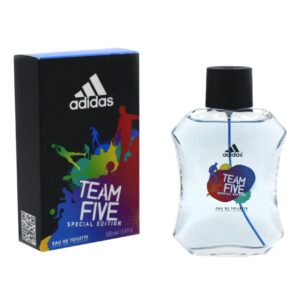 Adidas Team Five Eau de Toilette for Men – 3.4 oz