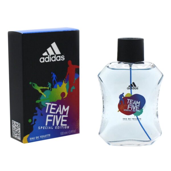 Adidas Team Five Eau de Toilette for Men – 3.4 oz