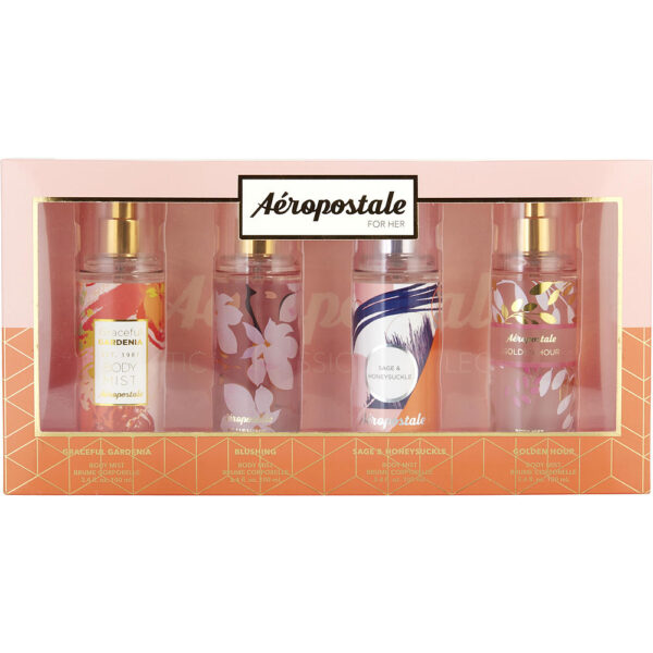 Aeropostale Variety 4-Piece Body Mist Set for Women, 3.4 oz