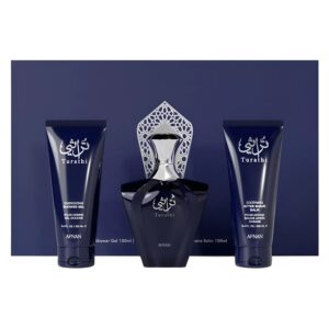 Afnan Turathi Blue Eau de Parfum for Men, 3 Piece Gift Set