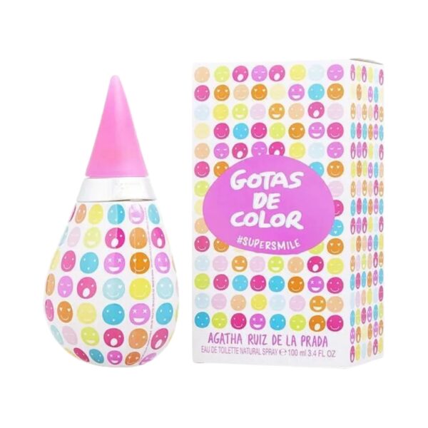 Agatha Ruiz De La Prada Gotas De Color Supersmile Eau de Toilette for Women – 3.4 oz