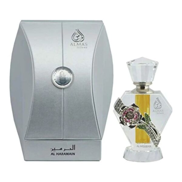 Al Haramain Almas Silver Perfume Oil for Unisex – 0.33 oz