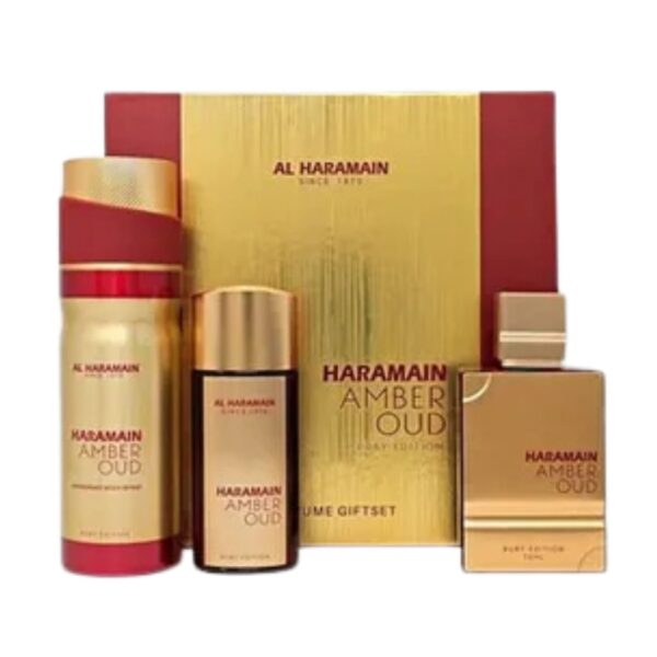 Al Haramain Amber Oud Ruby Edition 3 piece Eau de Parfum for Unisex – 3 piece gift set
