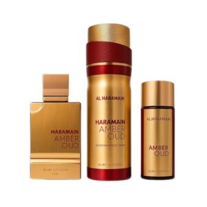 Al Haramain Amber Oud Ruby Edition 3 piece v2 Eau de Parfum for Unisex – 3 piece gift set - v2