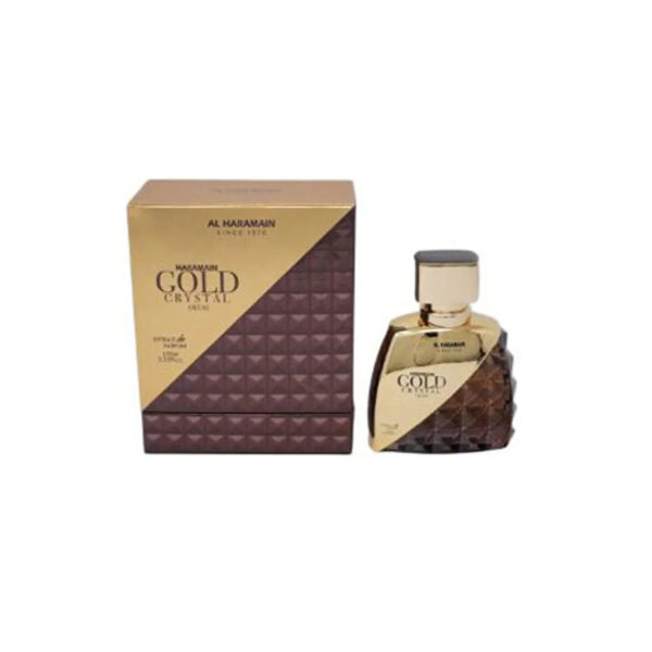 Al Haramain Gold Crystal Oudh Extrait de Parfum for Men – 3.33 oz