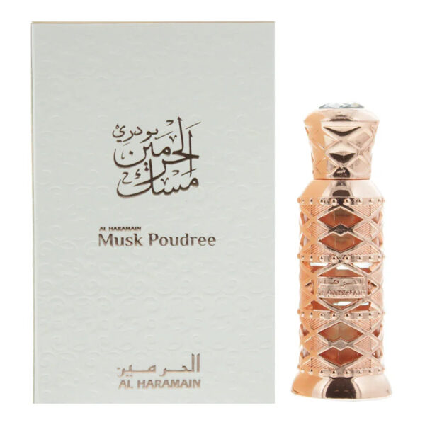 Al Haramain Musk Poudree Perfume Oil for Unisex – 0.4 oz