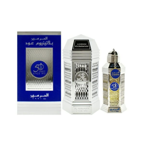 Al Haramain Platinum Oud Eau de Parfum for Unisex – 3.4 oz