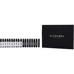 Alghabra Parfums Variety by Alghabra Parfums 18 PC DISCOVERY SET WITH COLLECTION #1: POETIC SCENTS OF DAMASCUS & COLLECTION #2: SENSES OF ISTANBUL & COLLECTION # 3: WONDERS OR RUSSIA & COLLECTION #4: A TRIBUTE TO ART & COLLECTION # 5: ESSENCE OF ORIGINS A