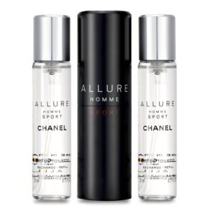 Allure Homme Sport Eau De Toilette Travel Spray & Two Refills