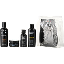 American Crew by American Crew Regimen Father's Day Gift Set: Daily Deep Moisturizing Shampoo 100ml + Classic Body Wash 100ml + Precision Shave Gel 50ml + Fiber Styling Cream 50g -4pcs for MEN