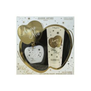 Amore Mio White Pearl by Jeanne Arthes EAU DE PARFUM SPRAY 3.3 OZ & SPARKLING BODY LOTION 6.7 OZ for WOMEN
