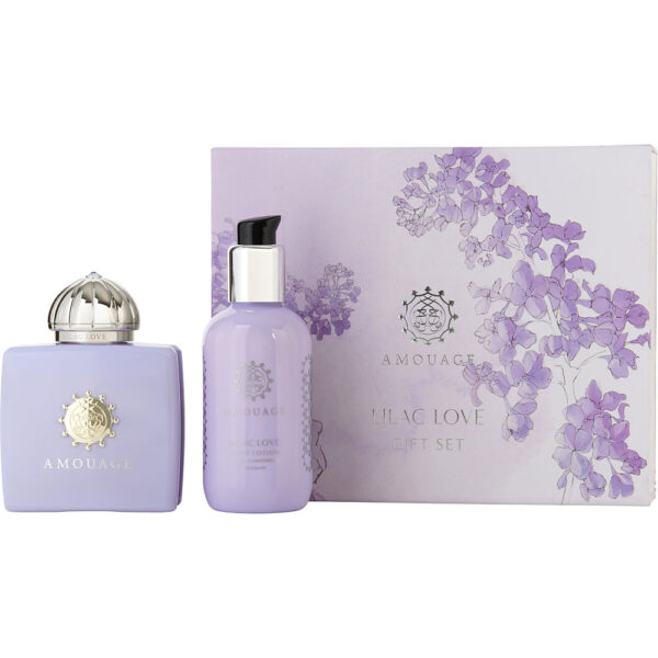 Amouage Lilac Love EAU DE PARFUM SPRAY 3.4 OZ & BODY LOTION SET