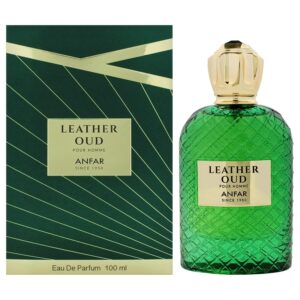 Anfar Leather Oud Eau de Parfum for Men – 3.4 oz