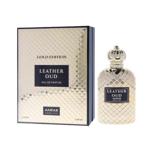 Anfar Leather Oud Gold Edition Eau de Parfum for Men – 3.4 oz