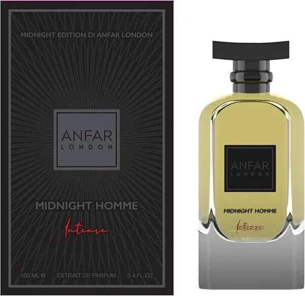 Anfar London Midnight Homme Intense Extrait de Parfum for Men – 3.4 oz