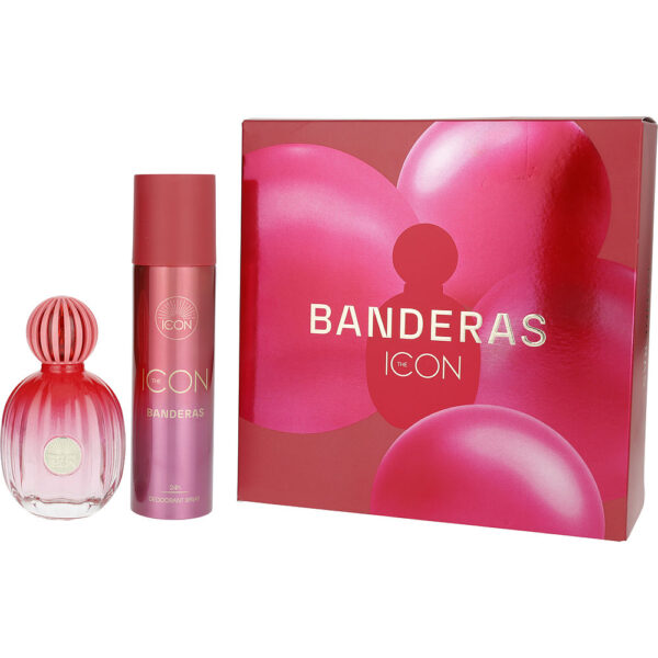 Antonio Banderas The Icon EAU DE PARFUM SPRAY 3.4 OZ & DEODORANT SPRAY 5 OZ for WOMEN