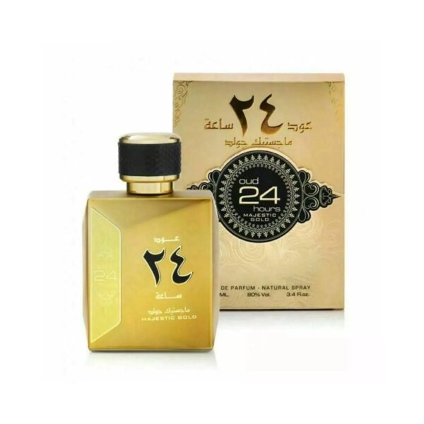 Ard Al Zaafaran Oud 24 Hours Majestic Gold Eau de Parfum for Unisex – 3.4 oz