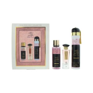 Ard Al Zaafaran Rose Paris Night 3 piece Eau de Parfum for Women – 3 piece gift set