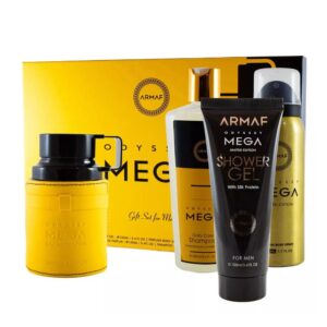 Armaf Odyssey Mega Eau de Parfum for Men, 4 Piece Gift Set