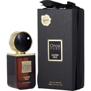 Armaf Oros Pure Leather Gold Eau de Parfum for Unisex – 3.4 oz