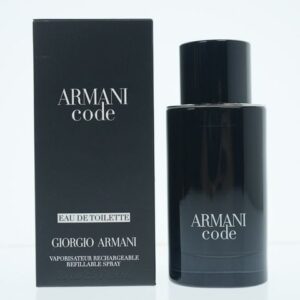 Armani Code for Men Eau de Toilette Refillable Spray 2.5 oz
