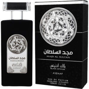 Asdaaf Majd Al Sultan Black Intense Eau de Parfum for Men – 3.4 oz