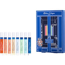 Atelier Cologne Variety by Atelier Cologne 8 PIECE MINI VARIETY WITH LOVE OSMANTHUS & POMELO PARADIS & BOHEMIAN ORANGE BLOSSOM & ORANGE SANGUINE & OOLANG INFINI & LEMON ISLAND & CLEMENTINE CALIFORNIA & CEDRE ATLAS AND ALL ARE COLOGNE SPRAY 0.14 OZ MINIS f