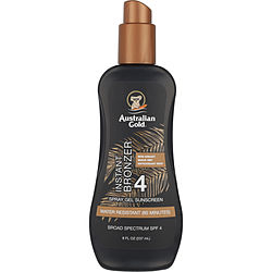 Australian Gold Spray Gel Sunscreen SPF 4 Instant Bronzer 237ml