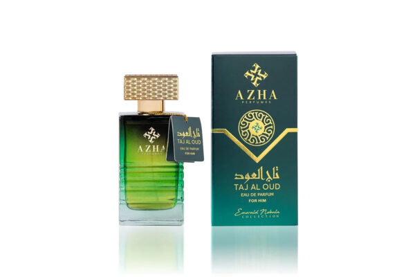 Azha Perfumes Taj Al Oud Eau de Parfum for Men – 3.3 oz