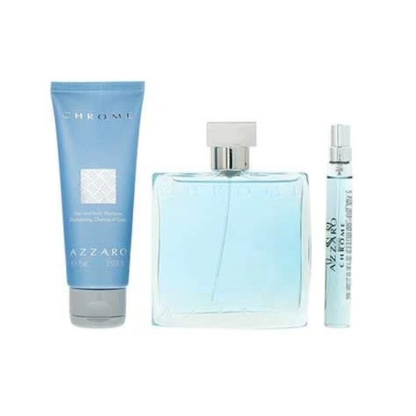 Azzaro Chrome 3 piece v4 Eau de Toilette for Men – 3 piece gift set - v4