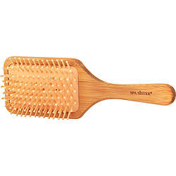 Bamboo Paddle Hair Brush with Natural Wood Bristles