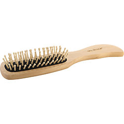 Bamboo Wood Bristle Hair Brush - Purse Size for Women