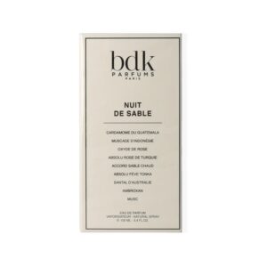 BDK Parfums Nuit De Sable Eau de Parfum for Unisex – 3.4 oz