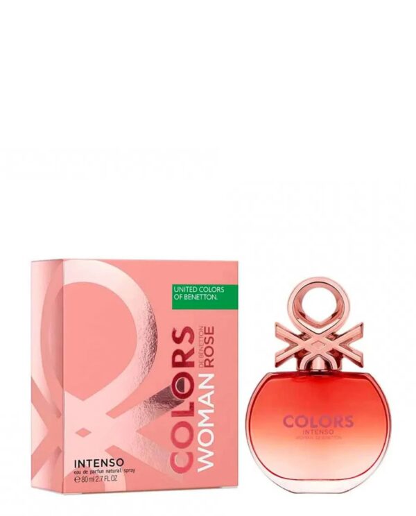 Benetton Colors Rose Intenso Eau de Parfum for Women – 2.7 oz