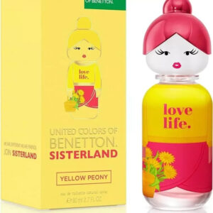 Benetton Sisterland Yellow Peony Eau de Toilette for Women – 2.7 oz