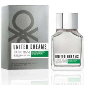 Benetton United Dreams Aim High Eau de Toilette for Men – 3.4 oz