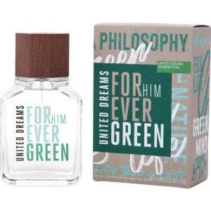 Benetton United Dreams Forever Green Eau de Toilette for Men – 3.4 oz