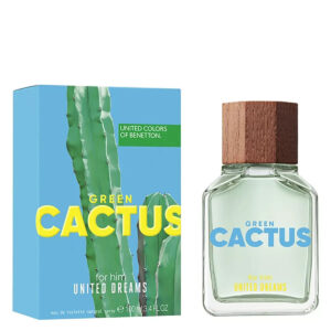 Benetton United Dreams Green Cactus Eau de Toilette for Men – 3.4 oz