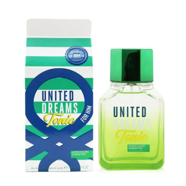 Benetton United Dreams Tonic Eau de Toilette for Men – 3.4 oz