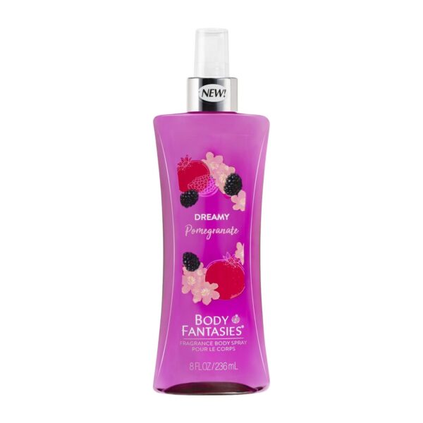 Body Fantasies Dreamy Pomegranate Body Spray for Women – 8 oz