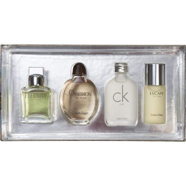 Calvin Klein Men's 4-Piece Fragrance Mini Sampler Set