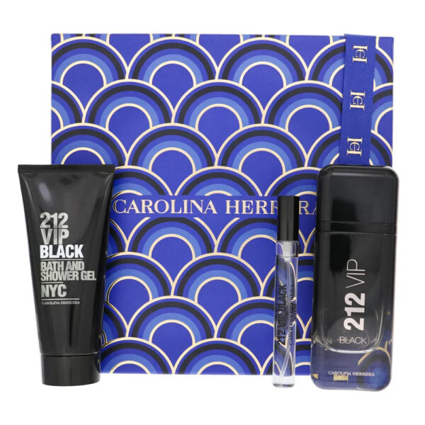 Carolina Herrera 212 VIP Black 3 piece Eau de Parfum for Men – 3 piece gift set