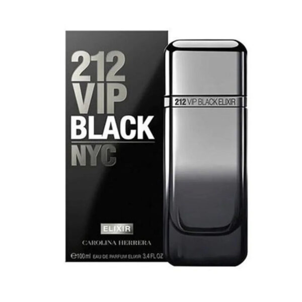 Carolina Herrera 212 VIP Black Elixir Eau de Parfum for Men – 3.4 oz