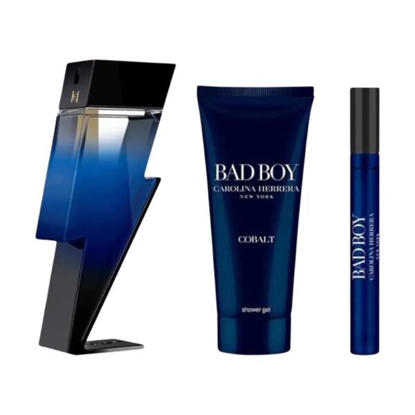 Carolina Herrera Bad Boy Cobalt 3 piece Eau de Parfum for Men – 3 piece gift set